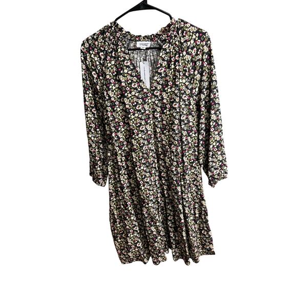 The Drop Women's @Caralynmirand Ruffle-Neck Tiered Mini Dress Small - Picture 4 of 4